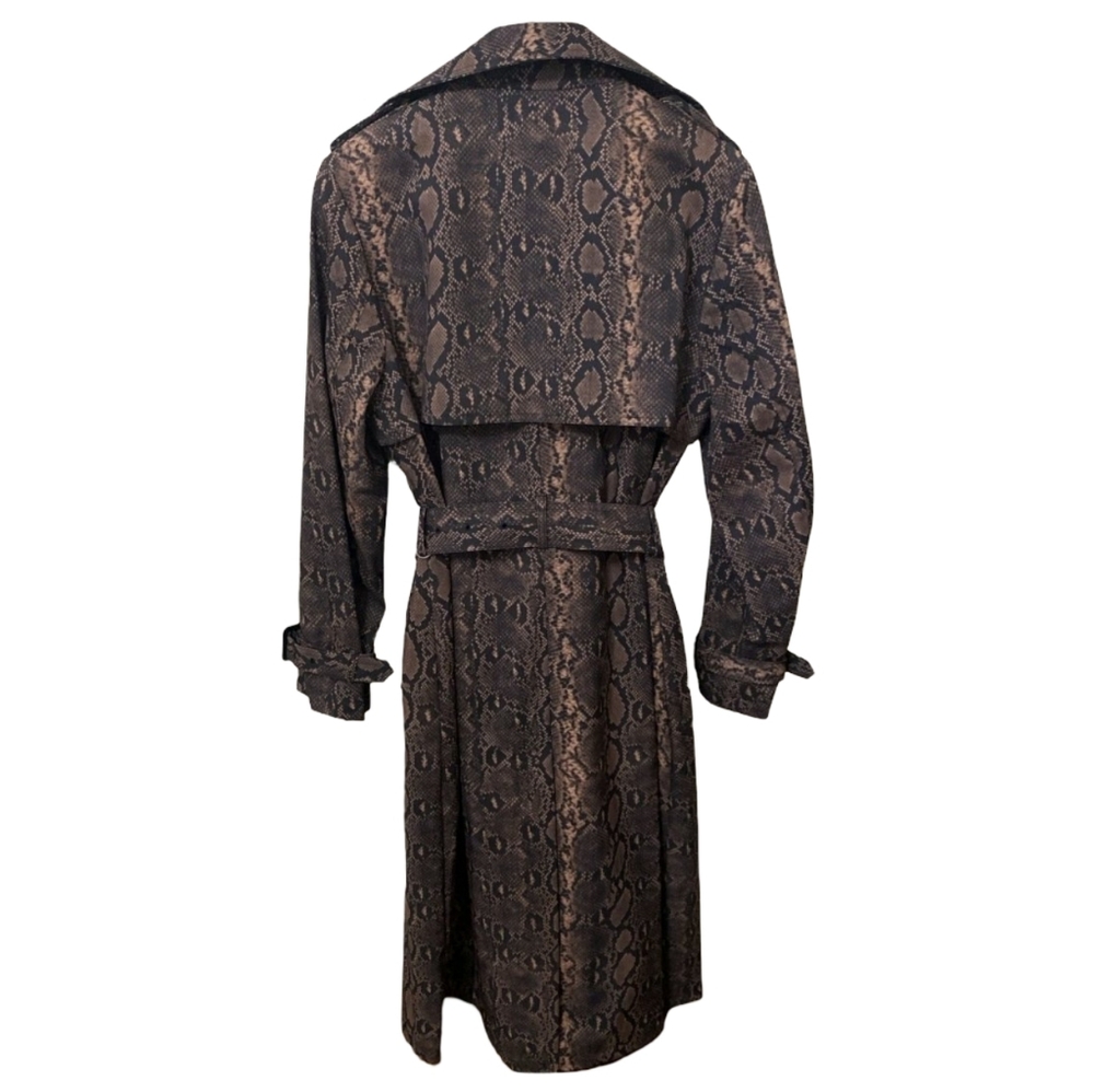 BcbgMaxazria Brown Black Python Snakeskin Trench … - image 5